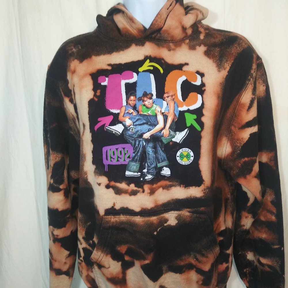 Cross Colours Women's Size Small Vintage Style TLC 1992 Graphic Hoodie